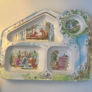 Vintage Kibouki malamine section plate